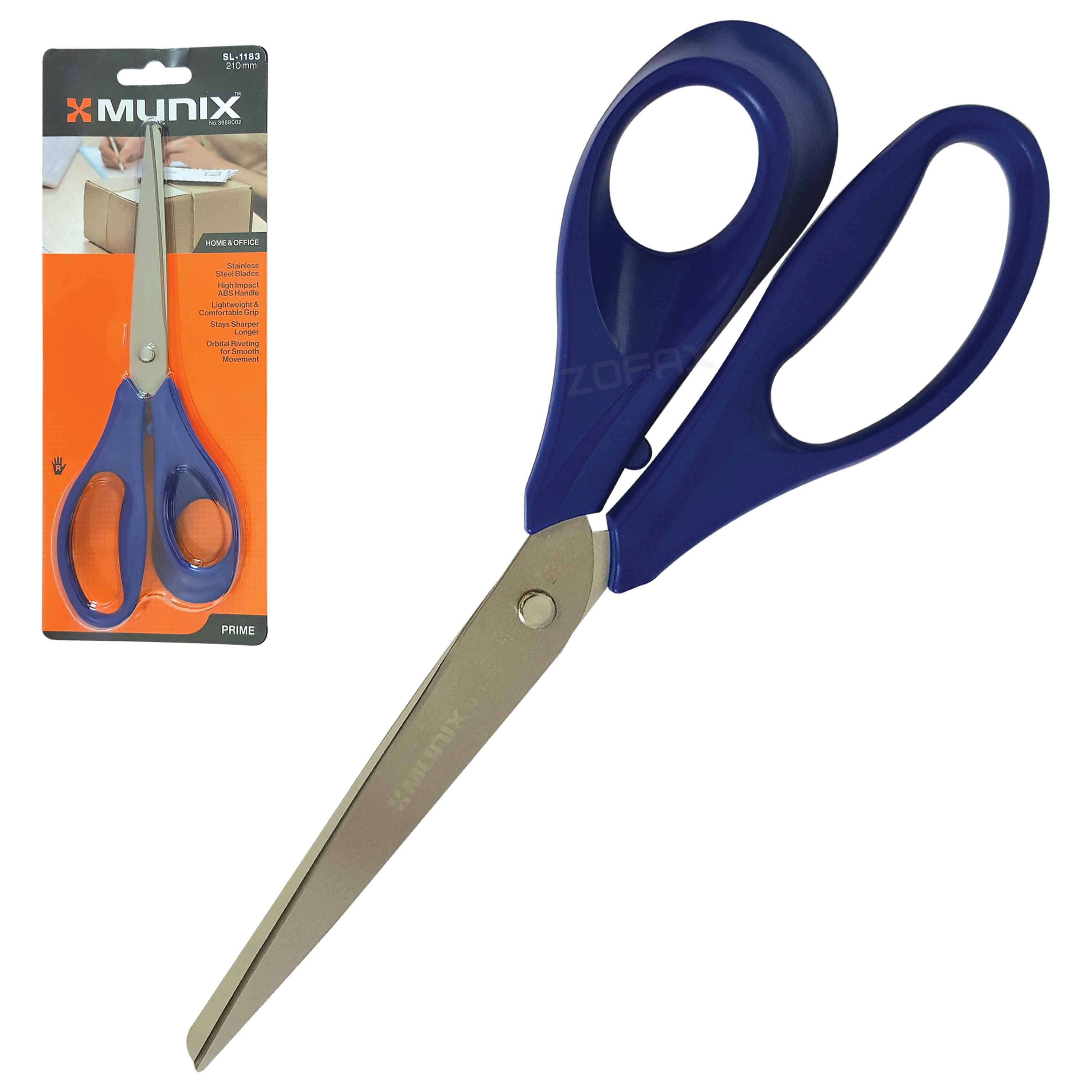 MUNIX SL-1183 Lightweight Stainless Steel Blades Scissors, 210mm, Long ...