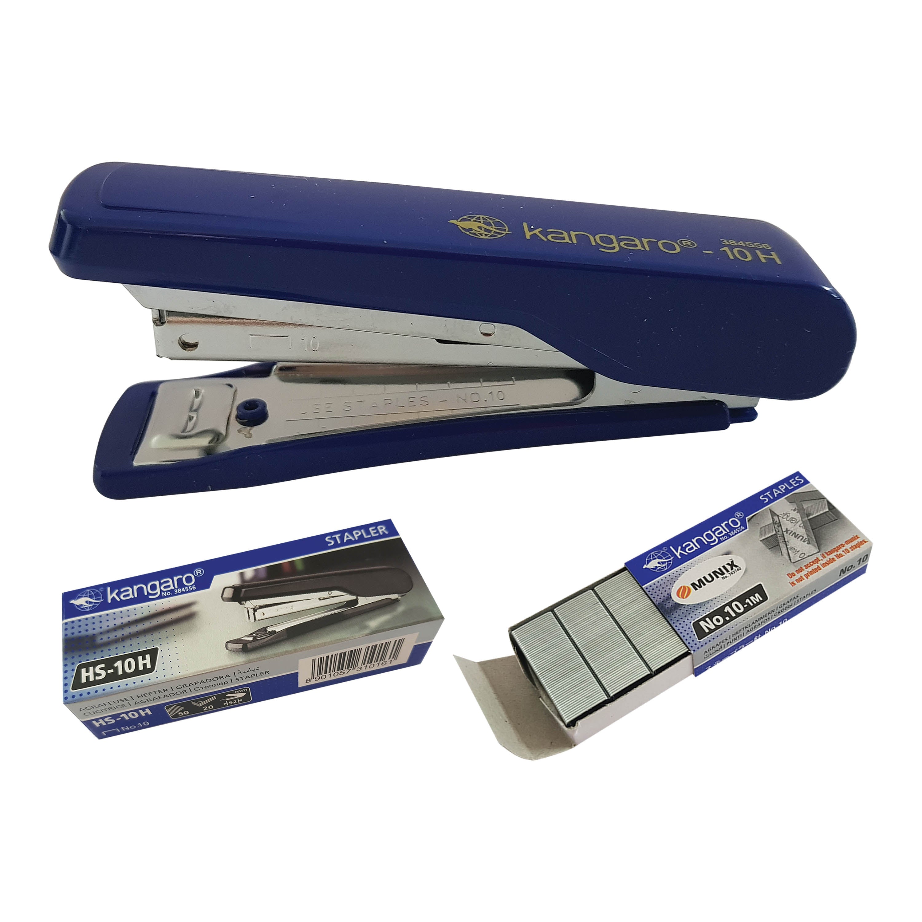 KANGARO HS-10H Desktop Stapler with Built-in Staple Remover, 1000 Stap ...