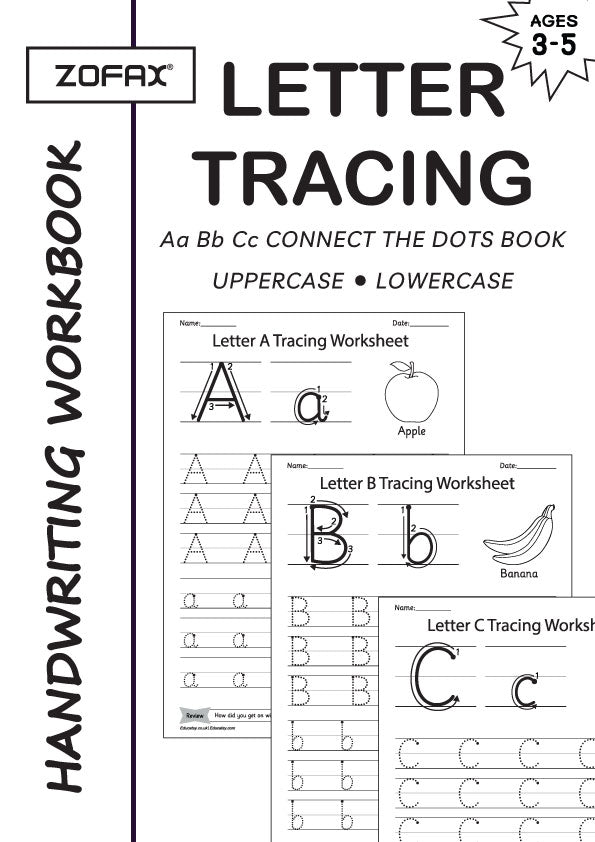 English Letters Tracing Worksheets Aa Bb Cc Connect the Dots, Alphabet ...