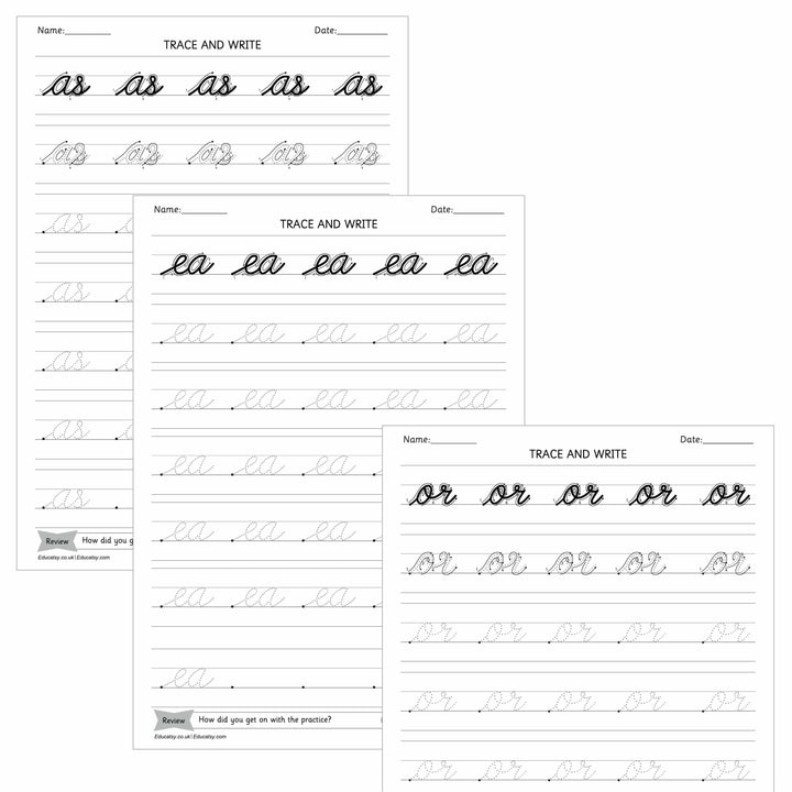 Re Cursive Joined English Cursive Joined Letters Tracing Worksheets For Improve Letter F ...