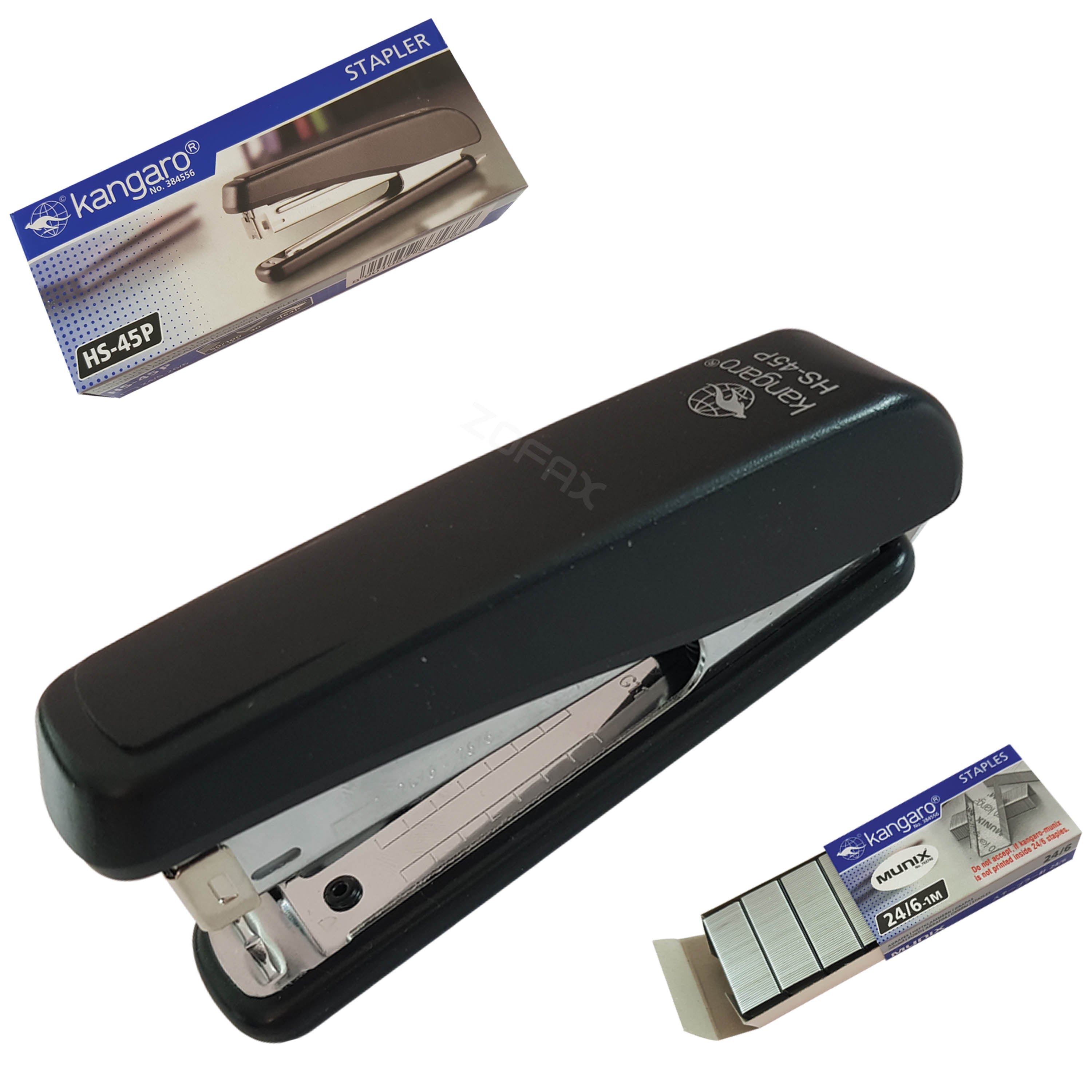 KANGARO HS-45P Metal Body Half Strip Plastic Casing Stapler With Built ...